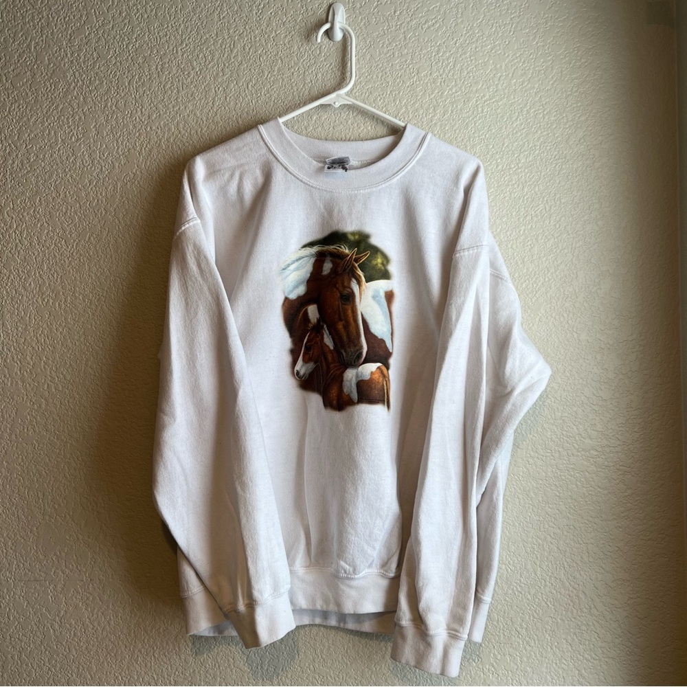 Horse Graphic Crewneck Sweatshirt